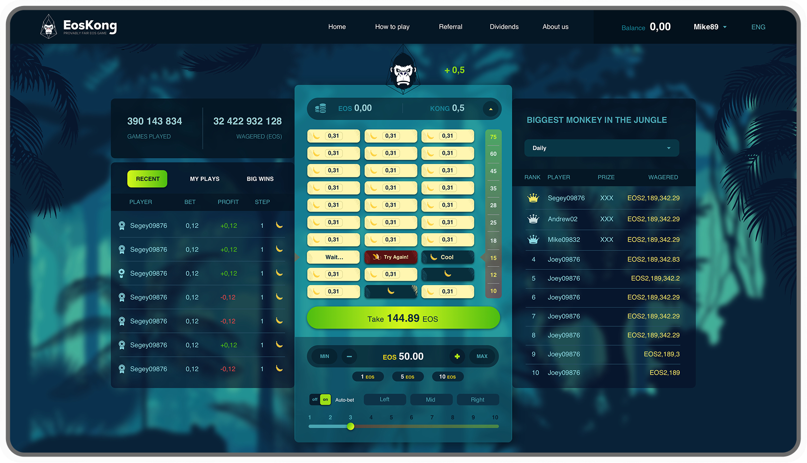 EosKong crypto game