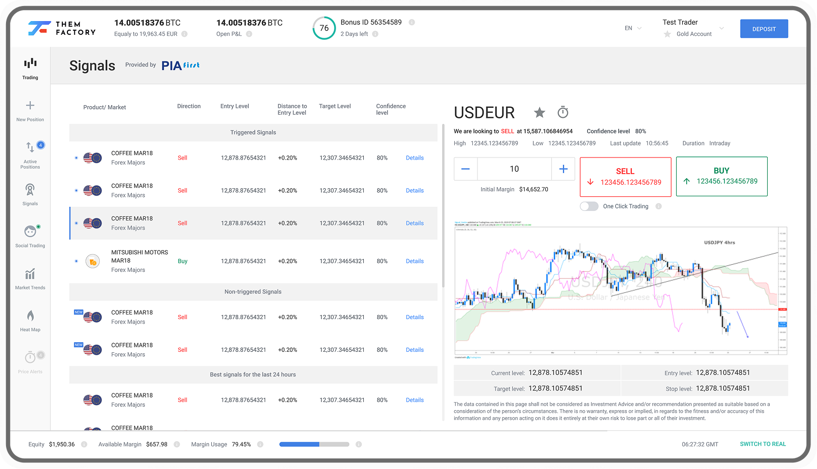 Desktop trading terminal